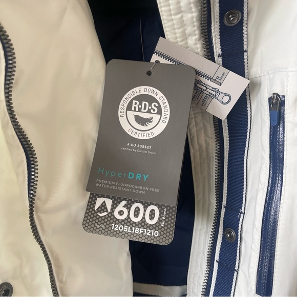 New Lands' End Women's Petite Expedition Down Winter Parka White S/P 6-8 - Picture 5 of 15